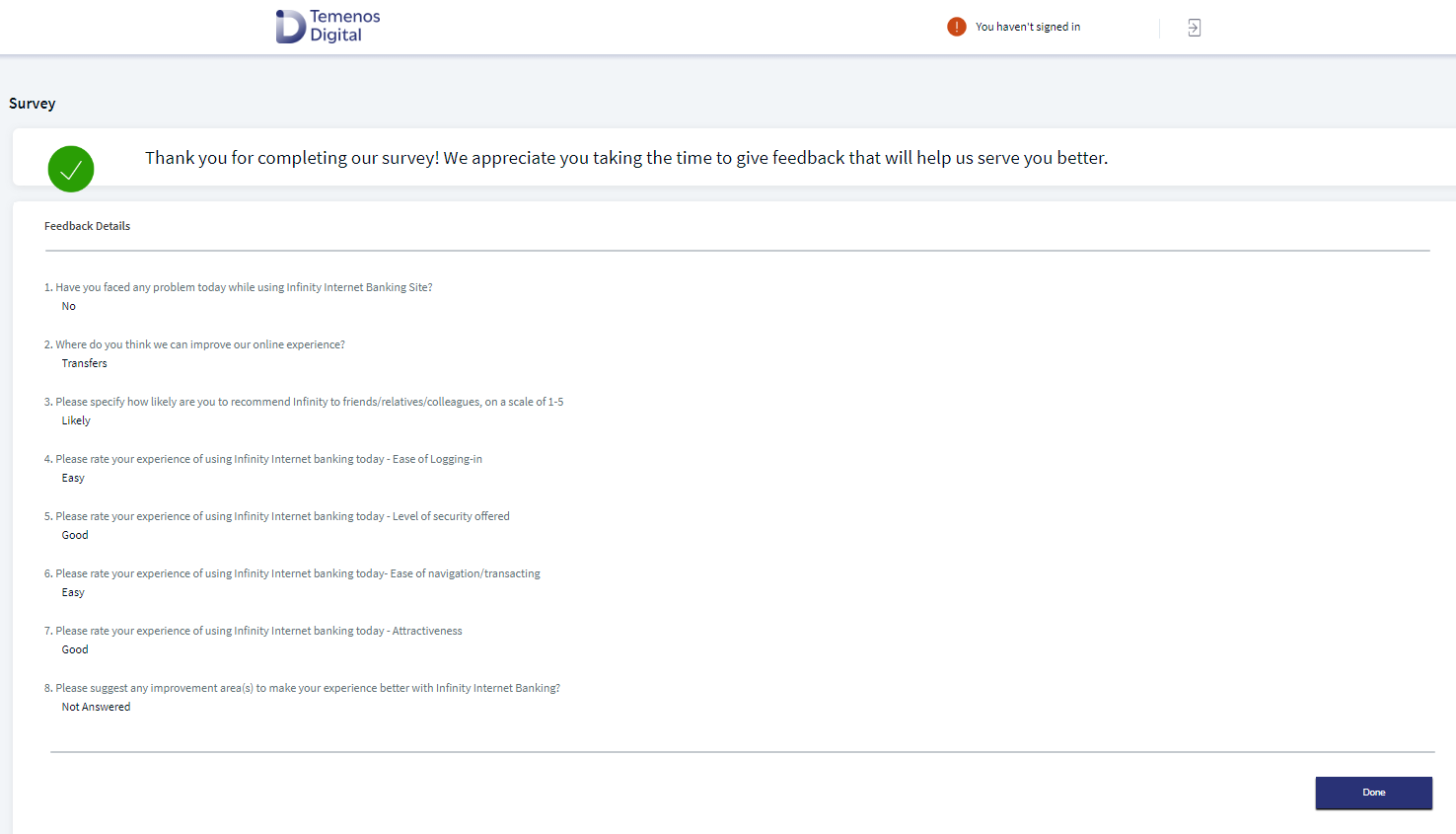 Survey Acknowledgment